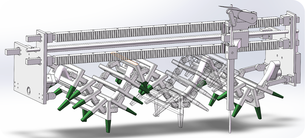 Tree-planting robot CAD render