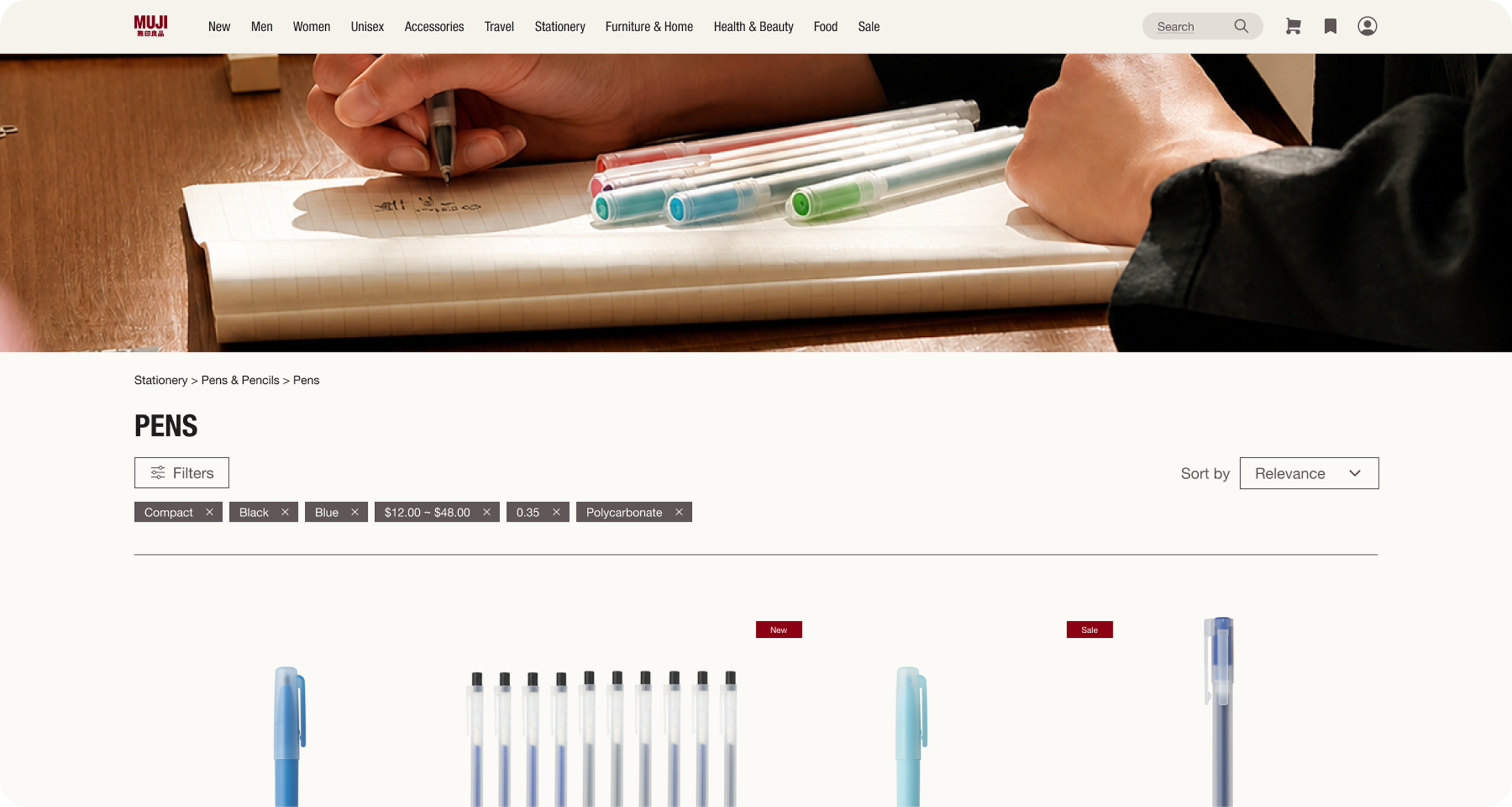 Redesign: filters collapsed