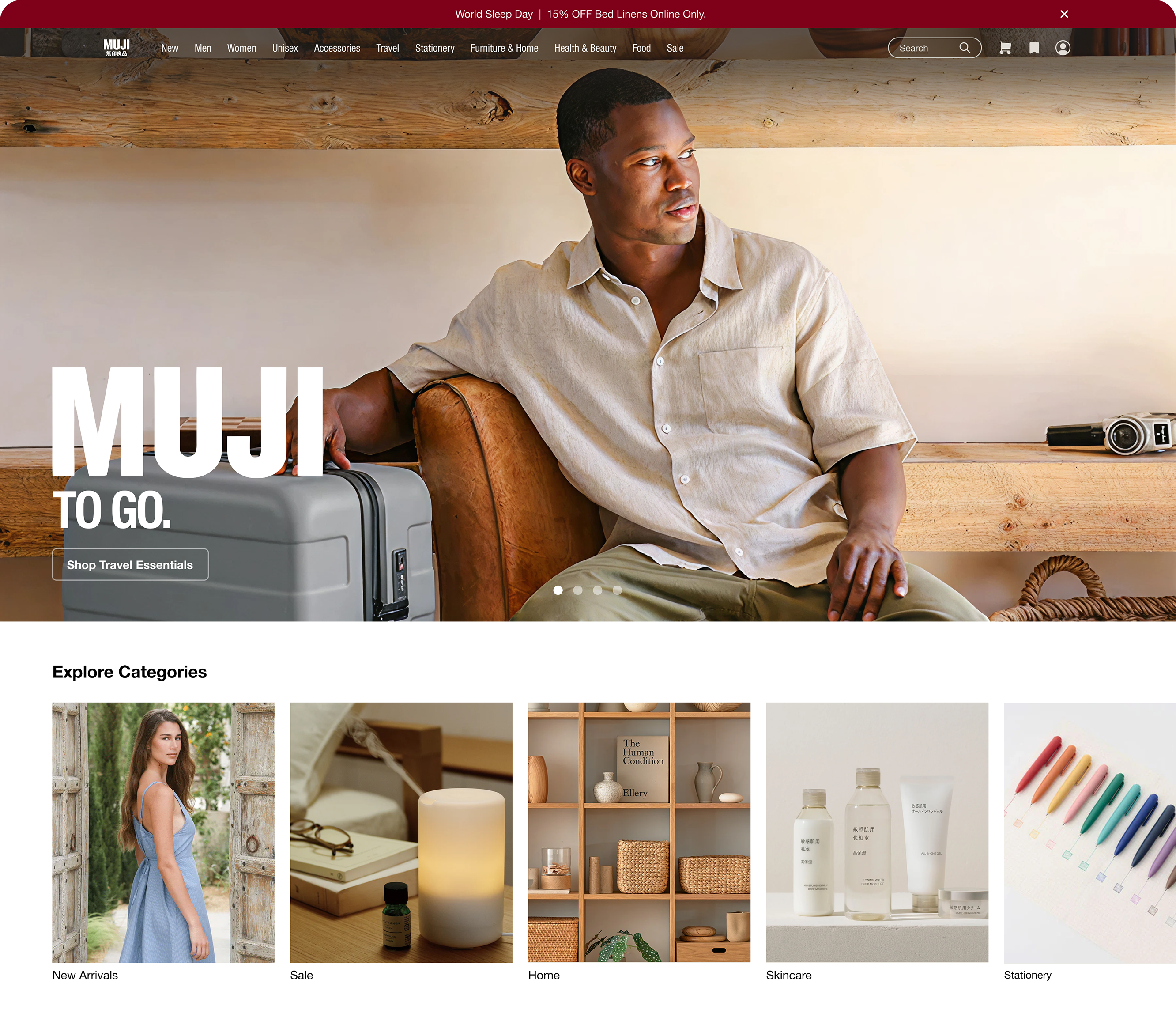 Redesign: hero section and product categories