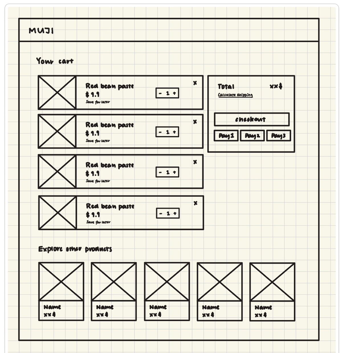 Stage 2 Version 1 wireframe